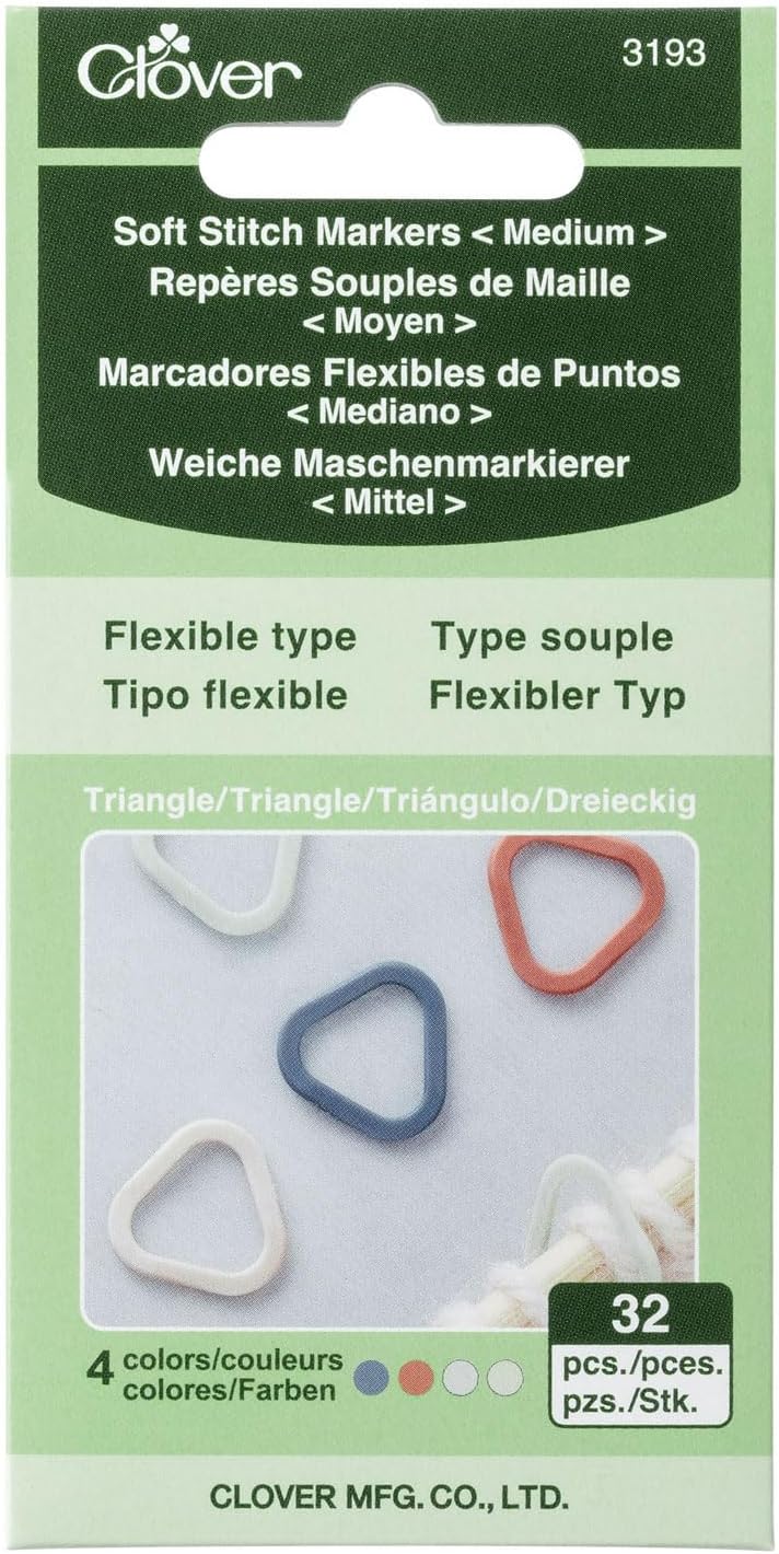 Clover Triangle Soft Stitch Marker Med