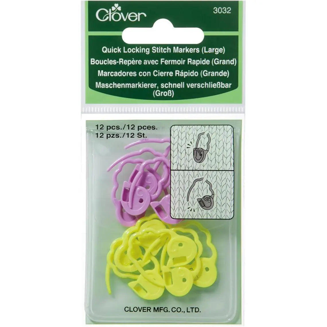 Clover Locking Stitch Marker Lg