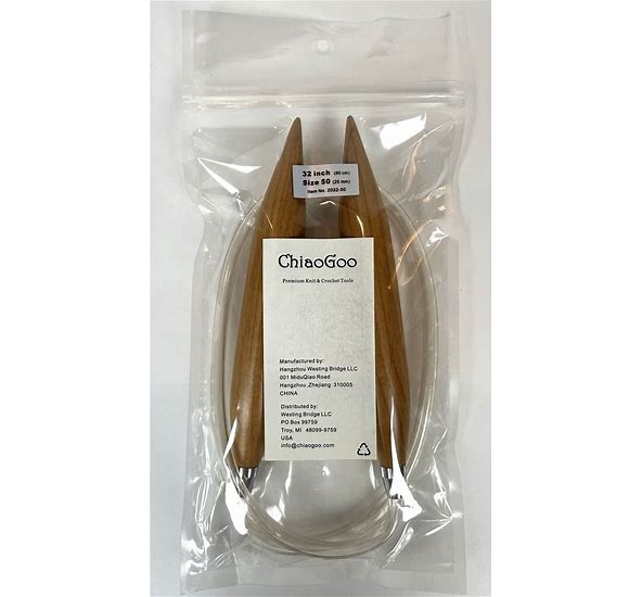 ChiaoGoo US 50 (25mm) 40" Circular Knitting Needles